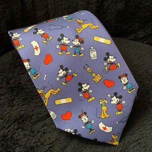Medical Mickey Mouse silk tie